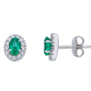 ORECCHINI CON PIETRE PREZIOSE E GIRO DI DIAMANTI